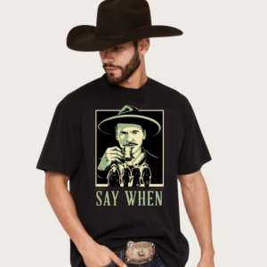 doc holliday say when tombstone 90s western movie t shirt